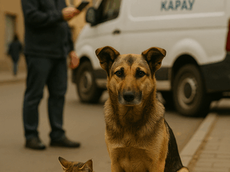 Қаңғыбас ит пен мысық  қаптап жүр