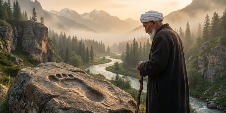 Тасқа басылған табан ізі