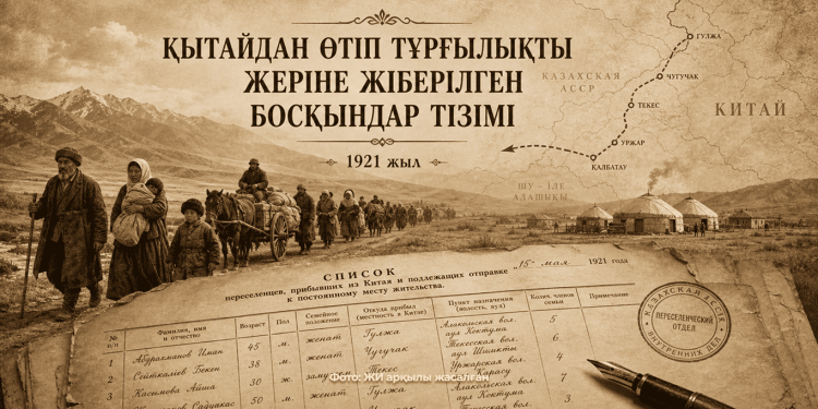 Қытайдан өтіп тұрғылықты жеріне жіберілген босқындар тізімі (1921 жыл)