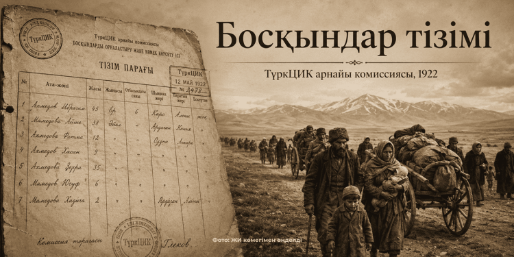 Босқындарды орналастыру және оларға жәрдем көрсету жөніндегі ТүркЦИК Арнайы комиссиясының Глеков жасаған тізімдері